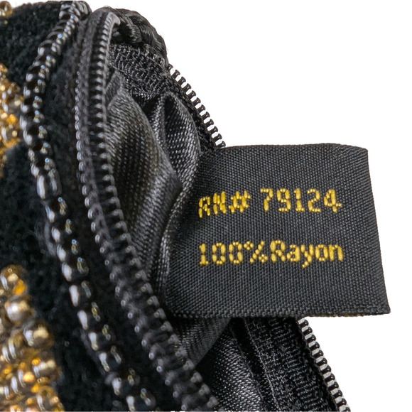 Small Beaded Leopard Print Bag with strap - Picture 4 of 5